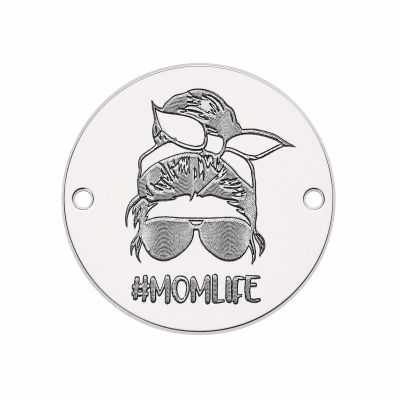 Bănuț de argint 925 gravat Momlife E1422