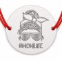 Brățară argint 925 cu bănuț Momlife, șnur reglabil — cadou pentru mama B-E1422
