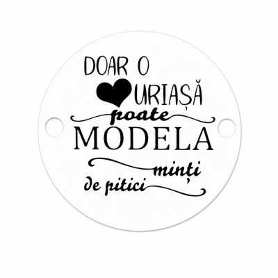 Bănuț de argint 925 gravat Doar o inimă uriașă poate modela minți de pitici E1425