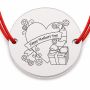 Brățară argint 925 cu bănuț Happy Mother's Day, șnur reglabil — cadou pentru mama B-E1417