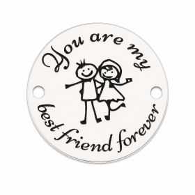 Bănuț de argint 925 gravat Best Friend Forever E1450