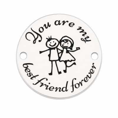 Bănuț de argint 925 gravat Best Friend Forever E1450