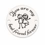 Bănuț de argint 925 gravat Best Friend Forever E1450