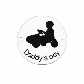 Bănuț de argint 925 gravat Daddy's Boy E1458