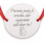 Brățară argint 925 cu bănuț Supertată, șnur reglabil — cadou B-E1509