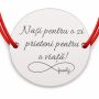 Brățară argint 925 cu bănuț Nași și prieteni, șnur reglabil — cadou B-E1518