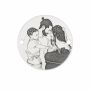 Bănuț de argint 925 fotogravură Familie Tânără E1654