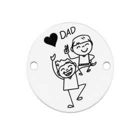 Bănuț de argint 925 gravat Love Dad E1665