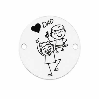 Bănuț de argint 925 gravat Love Dad E1665
