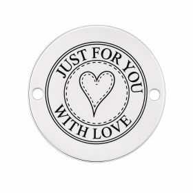 Bănuț "Just For You With Love" argint 925, 16.5 mm E0415 GS