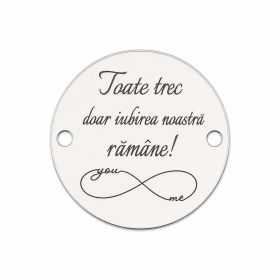 Bănuț "Iubirea Noastră Rămâne" infinit argint 925, 16.5 mm E1506 GS