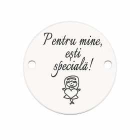 Bănuț "Pentru Mine, Ești Specială" argint 925, 16.5 mm E1524 GS