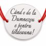 Brățară argint 925 Când E De La Dumnezeu, șnur reglabil — cadou B-E1526