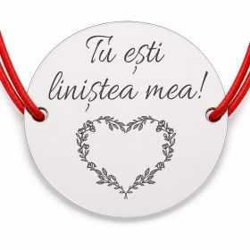 Brățară argint 925 cu mesaj Tu ești liniștea mea — cadou B-E1749