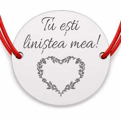 Brățară argint 925 cu mesaj Tu ești liniștea mea — cadou B-E1749