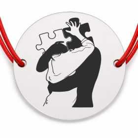 Brățară argint 925 cu îmbrățișare și piese puzzle — cadou B-E1752