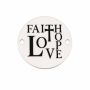 Element brățară Faith Love Hope din argint 925, credință iubire speranță gravat 16.5 mm E1572