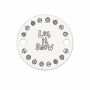 Element brățară Let it Snow din argint 925, tăbliță rotundă cu globuri de Crăciun 16.5 mm E0992
