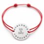 Brățară argint 925 Let it Snow cu globuri, șnur reglabil — cadou B-E0992