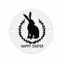 Bănuț iepuraș Happy Easter în cunună florală argint 925 16.5mm E1520