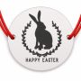Brățară argint 925 cu bănuț iepuraș Happy Easter, șnur reglabil B-E1520