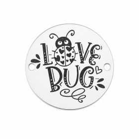 Bănuț gărgăriță Love Bug argint 925 16.5mm E1534