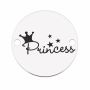 Element brățară Princess din argint 925, coroniță gravură laser 12 mm E1840