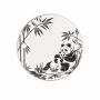 Charm brățară urs panda cu pui din argint 925, gravură laser 16.5 mm E1223