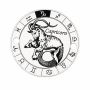 Element brățară zodie Capricorn din argint 925, gravat 16.5 mm E0359
