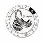 Element brățară zodie Scorpion din argint 925, gravat 16.5 mm E0356
