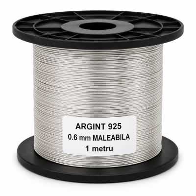 SR17 - Sarma de argint 0.6mm Maleabila 1 metru