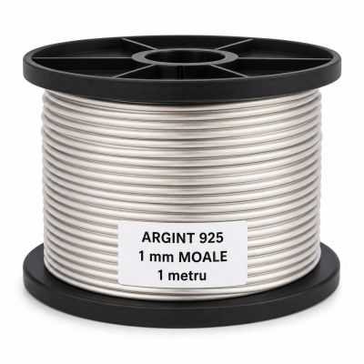 Sarma de argint 1 mm moale -foarte maleabila 1 metru