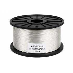 SR22 - Sarma de argint WR 999 grosime 0.8mm foarte maleabila 1 m