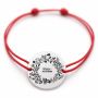 Brățară argint 925 cu bănuț coroniță florală și mesajul Hello! AUTUMN, șnur reglabil — cadou de toamnă B-E1283