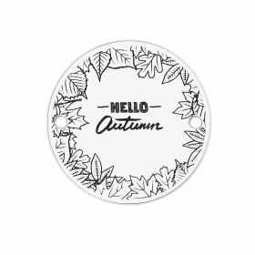 Bănuț din argint 925 Hello Autumn cu coroniță de frunze, toamnă, 16.5 mm E1304-GS