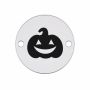 Bănuț Halloween din argint 925 Dovleac Jack-o'-lantern, 16.5 mm E0750-GS