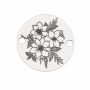 Bănuț argint 925 gravat buchet de flori, Ø 12 mm — de primăvară E1966