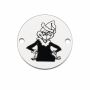 Bănuț argint 925 gravat personajul Grinch de Crăciun, Ø 16,5 mm — de Crăciun E0759
