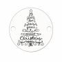 Bănuț argint 925 gravat brad din cuvinte festive, Ø 16,5 mm — de Crăciun E0728