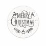 Bănuț argint 925 gravat mesaj Merry Christmas cu reni, Ø 16,5 mm — de Crăciun E0954