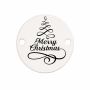 Bănuț argint 925 gravat mesaj Merry Christmas și brăduț stilizat, Ø 12 mm — de Crăciun E1877