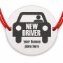Brățară argint 925 cu bănuț New Driver, șnur reglabil — cadou șofer B-E0777