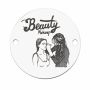 Bănuț argint 925 gravat Beauty Makeup, Ø 16,5 mm — makeup artist E1474