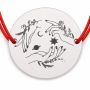 Brățară argint 925 cu bănuț mâini mistice, șnur reglabil — cadou astral B-E1312