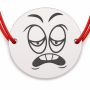 Brățară argint 925 cu bănuț emoji, șnur reglabil — cadou simbolic B-E1060