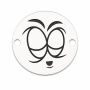 Charm emoji care doarme din argint 925, gravură laser 16.5mm E1063