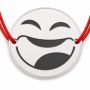 Brățară argint 925 cu bănuț emoji, șnur reglabil — cadou simbolic B-E1066
