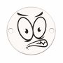 Charm emoji nervos din argint 925, gravură laser 16.5mm E1047