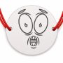 Brățară argint 925 cu bănuț emoji, șnur reglabil — cadou simbolic B-E1058