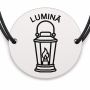 Brățară argint 925 cu bănuț gravat felinar cu mesajul „Lumină", șnur negru reglabil — R0535